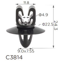 Клипса держатель трубок и проводки Chevrolet, Opel (Ford, Chevrolet 94530268) (C3814)