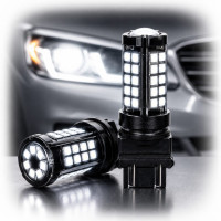 Автолампа светодиодная LED Одноконтакная 12/24V W21 63x2835SMD Белый 1 шт (T20)