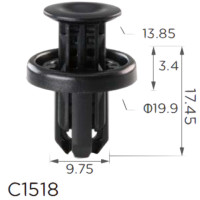 Кліпса кріплення Натискна Розпірна HONDA ACURA (91505TM8003 91505-TM8-003 11412) C1518