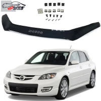 Дефлектор капоту мухобійка для Mazda 3 2009-2013 седан хетчбек Євро Кріплення (Vip Tuning) MZD09