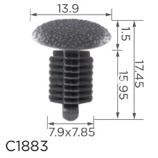 Клипса солон кузов багажник Opel, Ford, Chevrolet, Citroen, Peugeot (2346824, 90283614, 10350) (C1883)