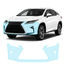 Антигравійна захисна бронеплівка за лекалами для Lexus RX AL20 2015-2018 - передній бампер