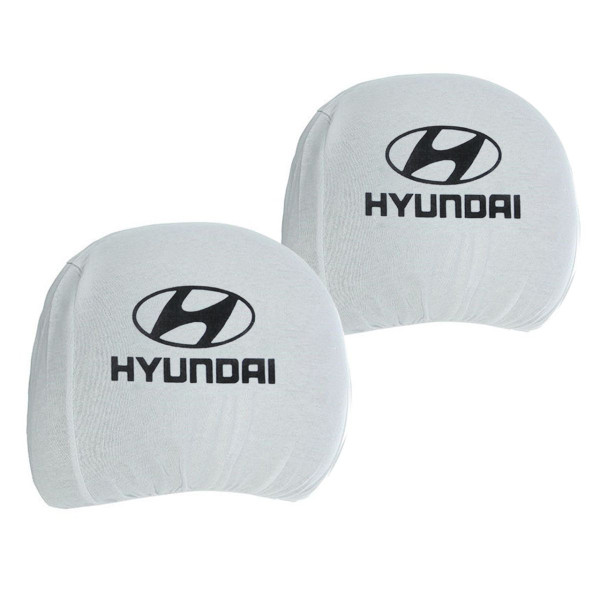 Чехлы для подголовников Универсальные Hyundai Белые 2 шт