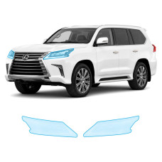 Антигравийная защитная бронепленка по лекалам для Lexus LX J200 facelift 2 2016-2021 - оптика (фары и ПТФ)