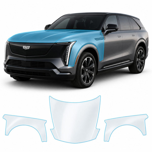 Антигравийная защитная бронепленка по лекалам для Cadillac Escalade IQ EV 2024- капот и передние крылья