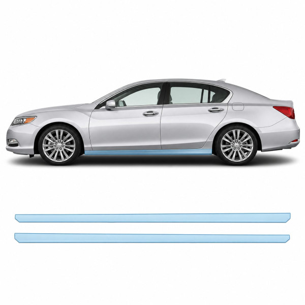 Антигравийная защитная бронепленка по лекалам для Acura RLX I 2014-2017 - нижняя зона кузова пороги