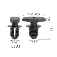 Кліпса кріплення ущільнювальної гумки капота, Volkswagen, Seat (3D0823717) (C3831)
