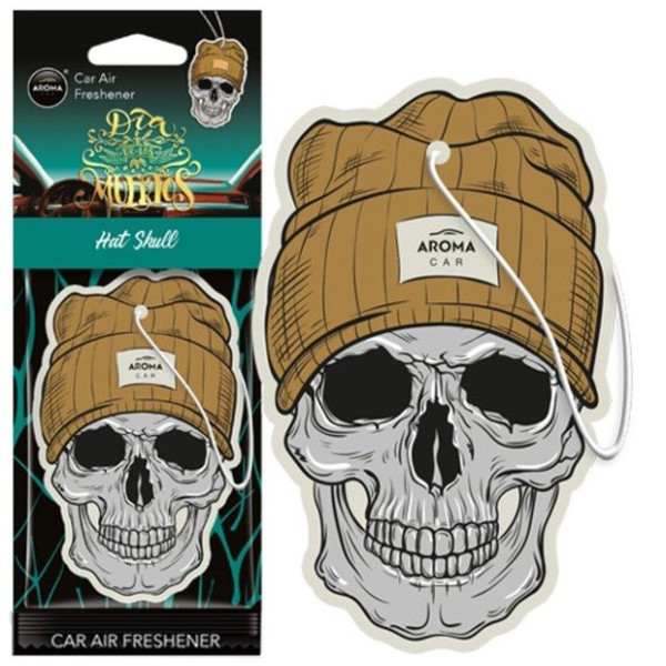 Ароматизатор для авто Aroma Car Cellulose Dia Los Muertos Hat Skull (83278)