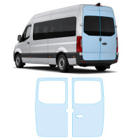 Антигравийная защитная бронепленка по лекалам для Mercedes-Benz Sprinter W907 2018- зона крышки багажника