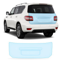 Антигравийная защитная бронепленка по лекалам для Nissan Patrol Y62 facelift 2 2014-2019 - зона крышки багажника