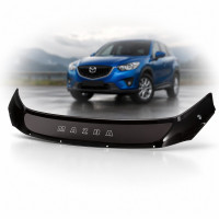 Дефлектор капота мухобойка Mazda CX-5 2012-2017 Евро крепления Vip Tuning (MZD37)