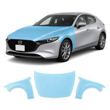 Антигравійна захисна бронеплівка за лекалами для Mazda Mazda3 BP 2019- капот і передні крила