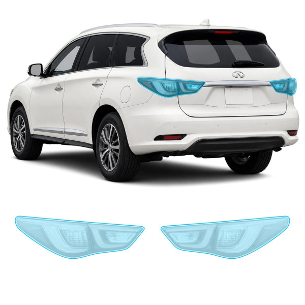 Антигравійна захисна бронеплівка за лекалами для Infiniti QX60 L50 facelift 2016-2020 - задні ліхтарі стопи