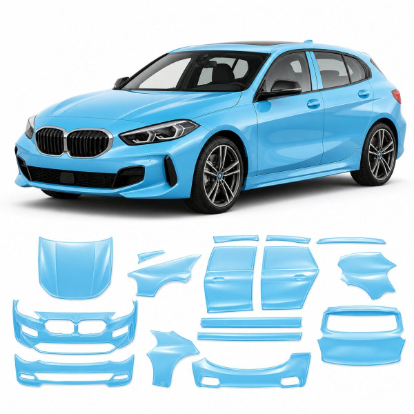Антигравийная защитная бронепленка по лекалам для BMW 1 Series F40 2019-2024 - полный кузов