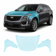 Антигравийная защитная бронепленка по лекалам для Cadillac XT5 I facelift 2020- капот и передние крылья