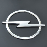 Емблема для Opel 126 x 152 мм пластикова Xром Скотч (Omega B)
