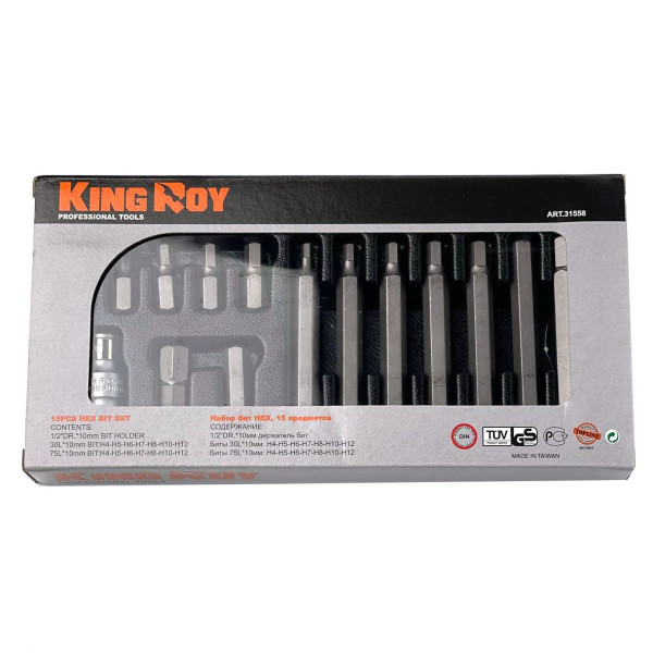 Набір біт Hex шестигранники King Roy 15 предметів Оригінал (31558)