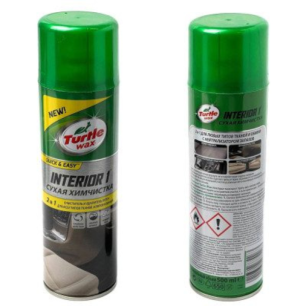 Пенный очиститель салона Turtle Wax Interior 1 для обивки 500 мл (52998)