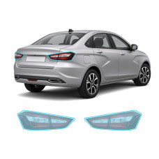 Антигравийная защитная бронепленка по лекалам для LADA Vesta NG facelift 2022- задние фонари стопы