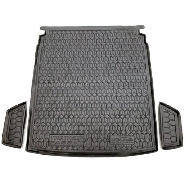 Автомобильный коврик в багажник Volkswagen Passat B6 2005- / B7 2011- (Universal) / Резиновый (Avto-Gumm)