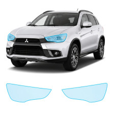 Антигравійна захисна бронеплівка за лекалами для Mitsubishi ASX I facelift 2016-2023 - оптика (фари та ПТФ)