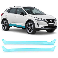Антигравийная защитная бронепленка по лекалам для Nissan Qashqai J12 2021-2024 - нижняя зона кузова пороги