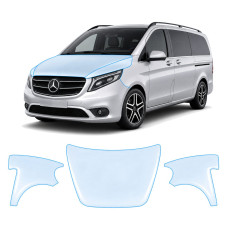 Антигравійна захисна бронеплівка за лекалами для Mercedes-Benz Vito/V-Class W447 facelift 2019- капот і передні крила