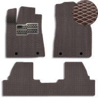 Коврики в салон EVA для Lexus RX 350 2009-2015 с подпятником Коричневые 5 шт