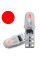 Светодиод 12V Т5 SMD 2-3014 3D Стекло 0,6W 40Lm Красный свет (№87)