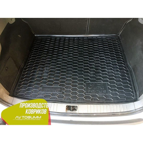 Автомобильный коврик в багажник Ford Focus 2 2004- Universal / Резино - пластик