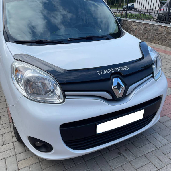 Дефлектор капота мухобойка Renault Kangoo II 2013- Ресталинг Voron Glass