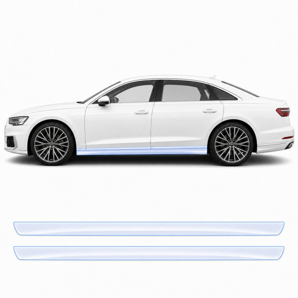 Антигравійна захисна бронеплівка за лекалами для Audi A8 D5 2017-2021 - нижня зона кузова