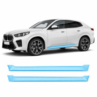 Антигравийная защитная бронепленка по лекалам для BMW X2 U10 2023- нижняя зона кузова пороги