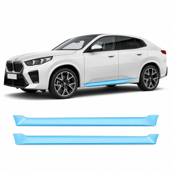 Антигравийная защитная бронепленка по лекалам для BMW X2 U10 2023- нижняя зона кузова пороги