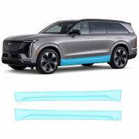 Антигравийная защитная бронепленка по лекалам для Cadillac Vistiq EV 2025- нижняя зона кузова пороги