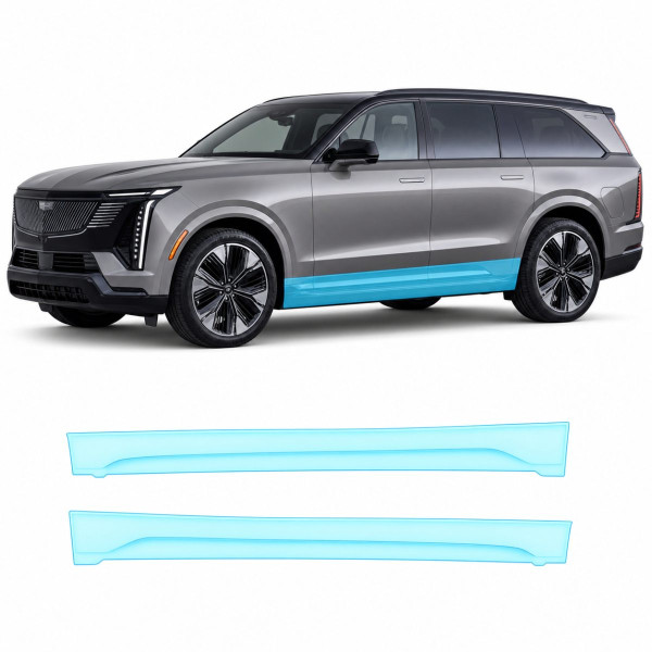 Антигравийная защитная бронепленка по лекалам для Cadillac Vistiq EV 2025- нижняя зона кузова пороги