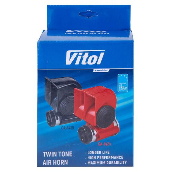 Автомобільний повітряний пневма Vitol 12V Чорний (CA-1410)