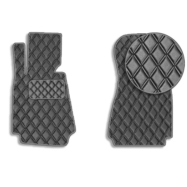 Коврики в салон передние для BMW 5 (E39) 1995-2003 Экокожа с подпятником 2 шт (Rombus)