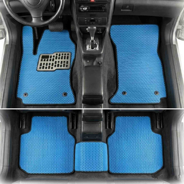 Коврики в салон EVA для Audi A4 B5 1994-2001 с подпятником Синие 5 шт