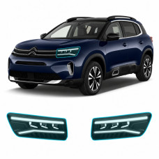 Антигравійна захисна бронеплівка за лекалами для Citroen C5 Aircross I facelift 2022-2024 - оптика (фари та ПТФ)