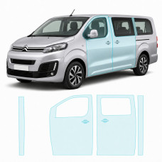 Антигравийная защитная бронепленка по лекалам для Citroen SpaceTourer I 2016- зоны дверей и стойки окон