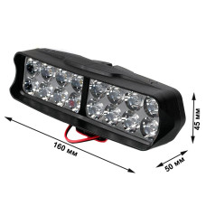 Додаткова світлодіодна LED фара 16W (1W*16) 10-30V 160*45*50 мм Ближній 1 шт (ORL8616)