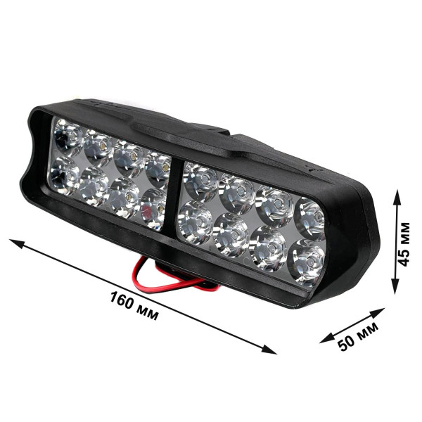 Додаткова світлодіодна LED фара 16W (1W*16) 10-30V 160*45*50 мм Ближній 1 шт (ORL8616)