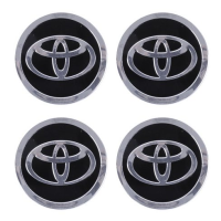 Наклейка на ковпак Toyota 90 мм чорний 4 шт