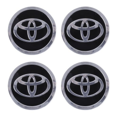 Наклейка на ковпак Toyota 90 мм чорний 4 шт