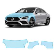 Антигравійна захисна бронеплівка за лекалами для Mercedes-Benz CLA C118 2019-2023 - капот і передні крила