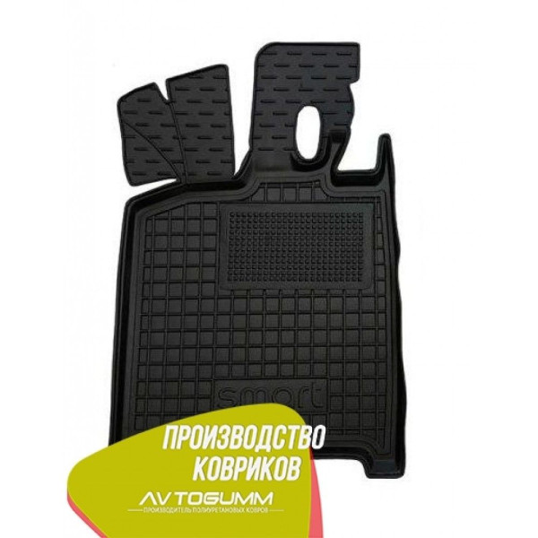 Водительский коврик в салон Smart Fortwo 451 2007- (Avto-Gumm)