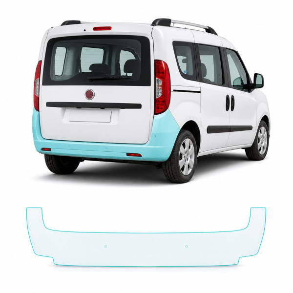 Антигравійна захисна бронеплівка за лекалами для Fiat Doblo II 2010-2022 - задній бампер