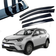 Дефлекторы окон ветровики HIC для Toyota RAV 4 (XA40) 2013-2018 Широкие (Оригинал)