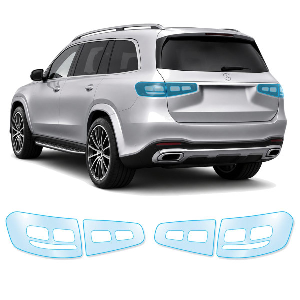 Антигравийная защитная бронепленка по лекалам для Mercedes-Benz GLS X167 facelift 2023- задние фонари стопы